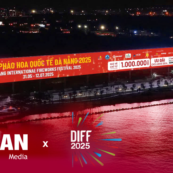THÔNG ĐIỆP LỄ HỘI PHÁO HOA QUỐC TẾ ĐÀ NẴNG (DIFF 2025) RỰC RỠ TRÊN HỆ THỐNG MÀN HÌNH LED CỦA BIZMAN MEDIA